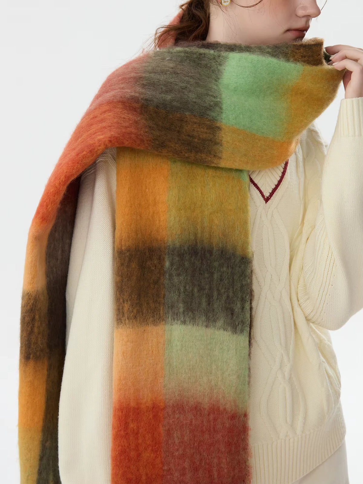 Sciarpa Toscana patchwork extra larga