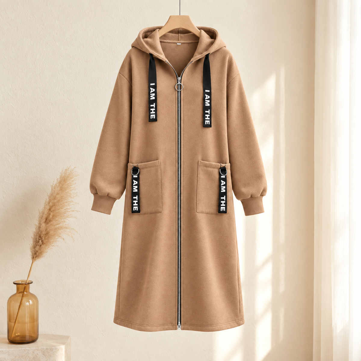 Cappotto oversize con cappuccio