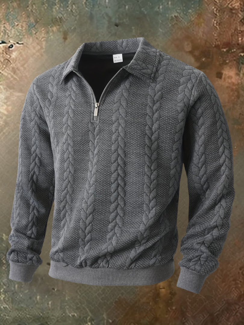 Julian | Elegante Maglione da Uomo con Lavorazione a Trecce