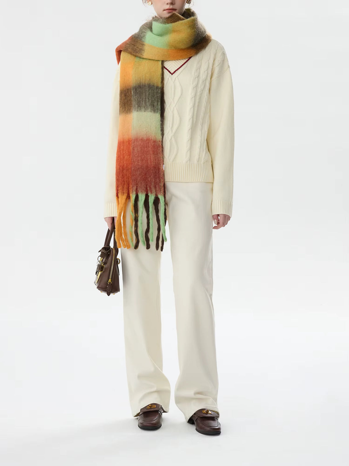 Sciarpa Toscana patchwork extra larga