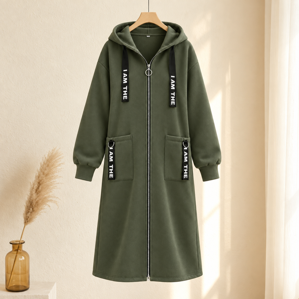 Cappotto oversize con cappuccio