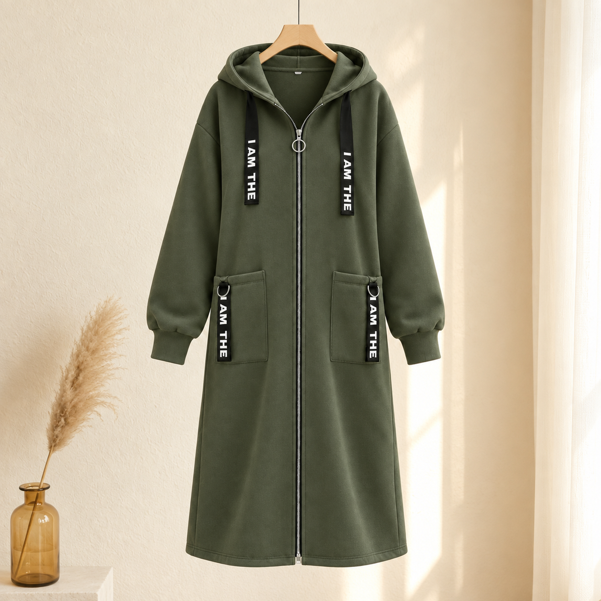 Cappotto oversize con cappuccio