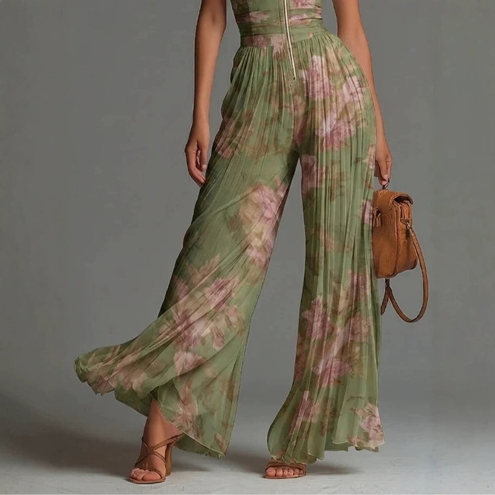 Sofia | Tuta in Chiffon Plissettato Floreale