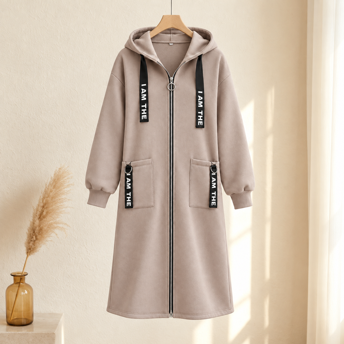 Cappotto oversize con cappuccio