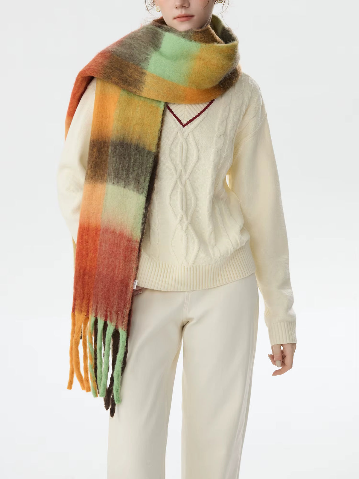 Sciarpa Toscana patchwork extra larga