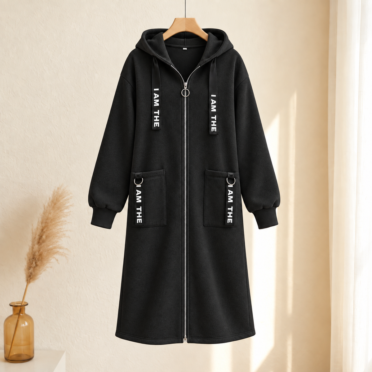 Cappotto oversize con cappuccio