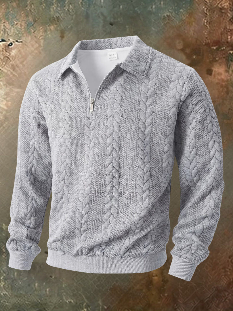 Julian | Elegante Maglione da Uomo con Lavorazione a Trecce