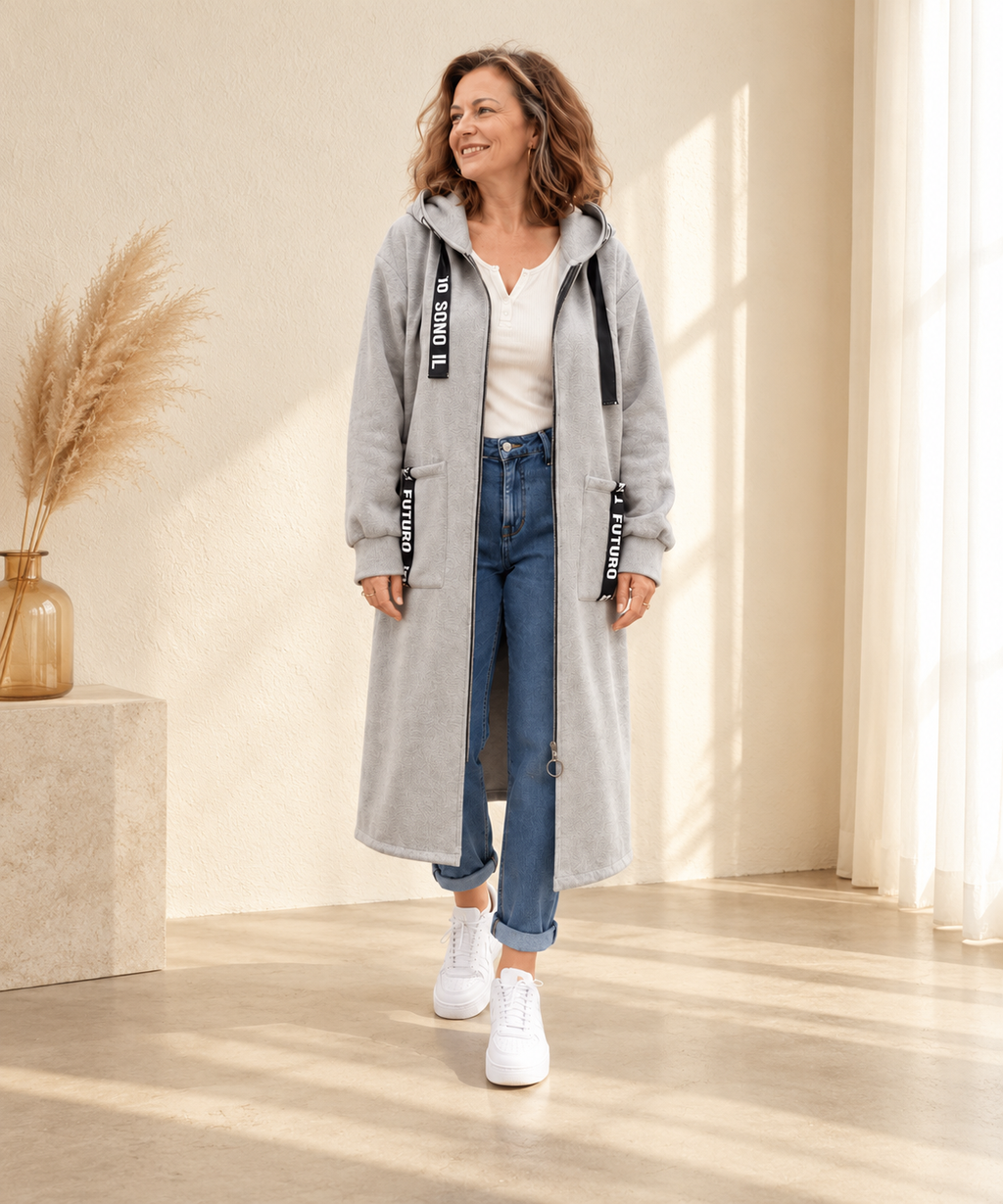 Cappotto oversize con cappuccio