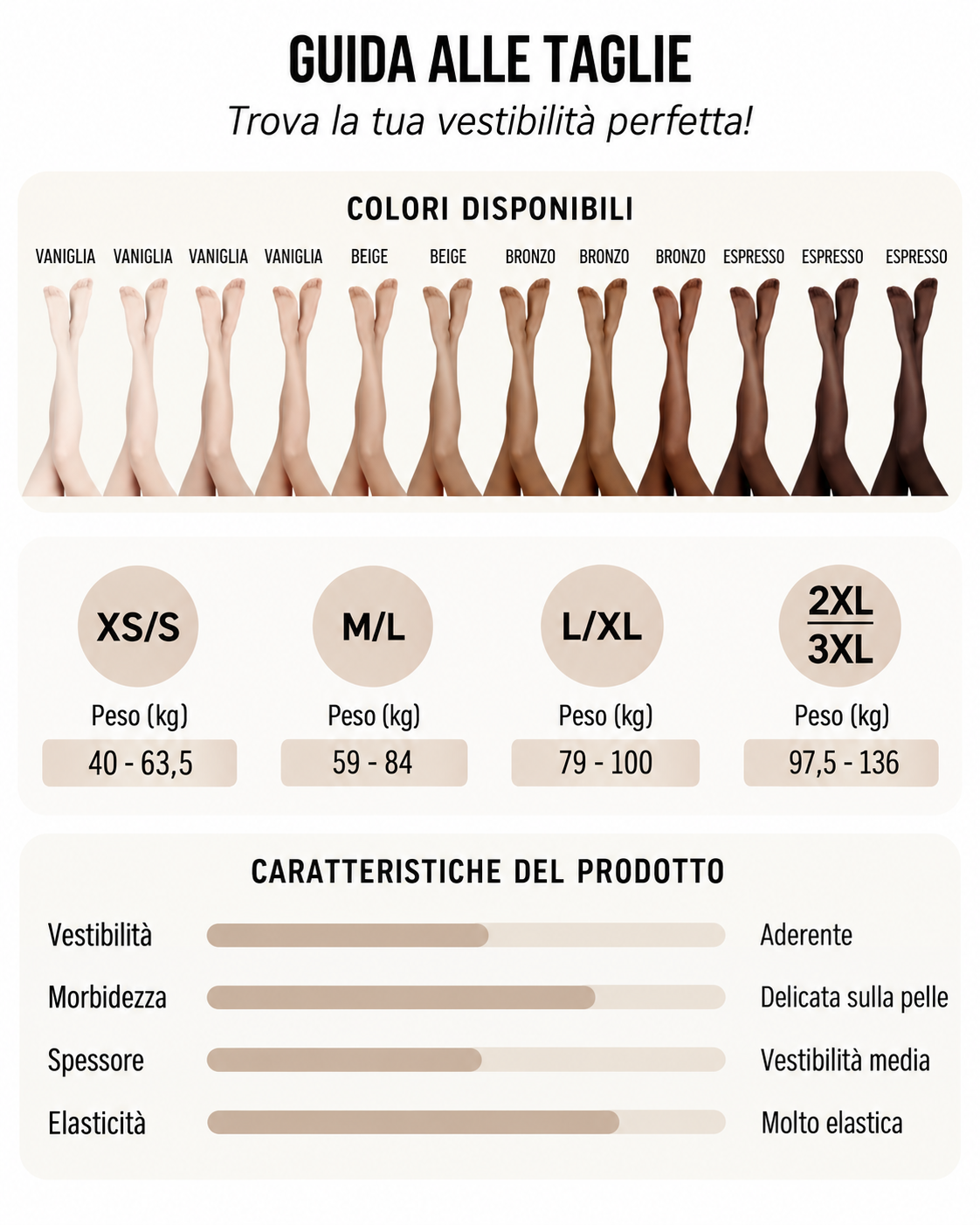 Leggings termici modellanti e leviganti