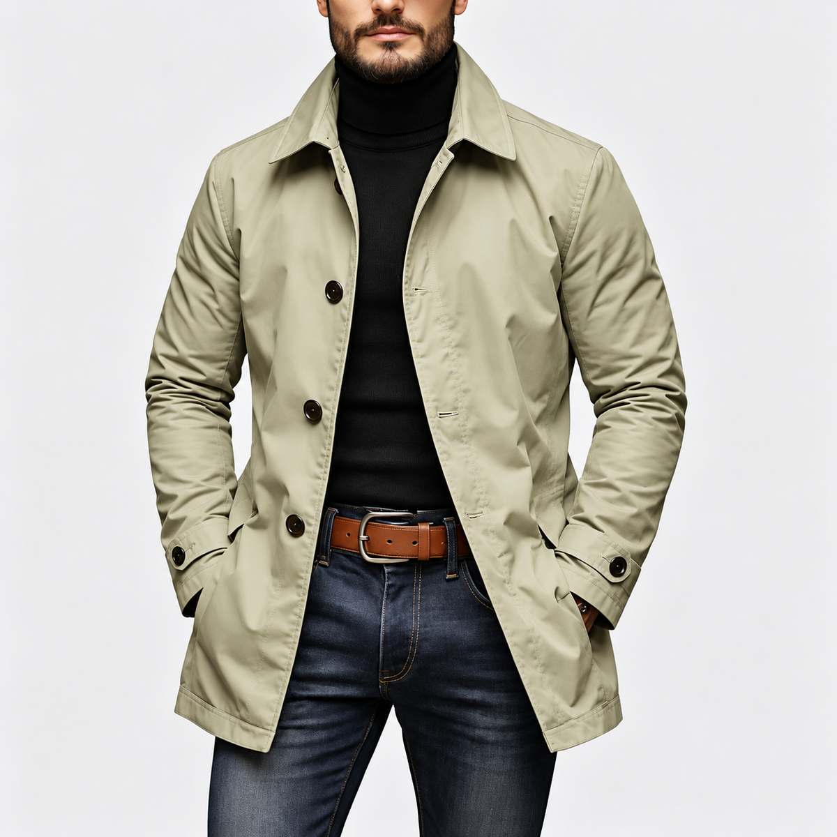 Trench Impermeabile da Uomo
