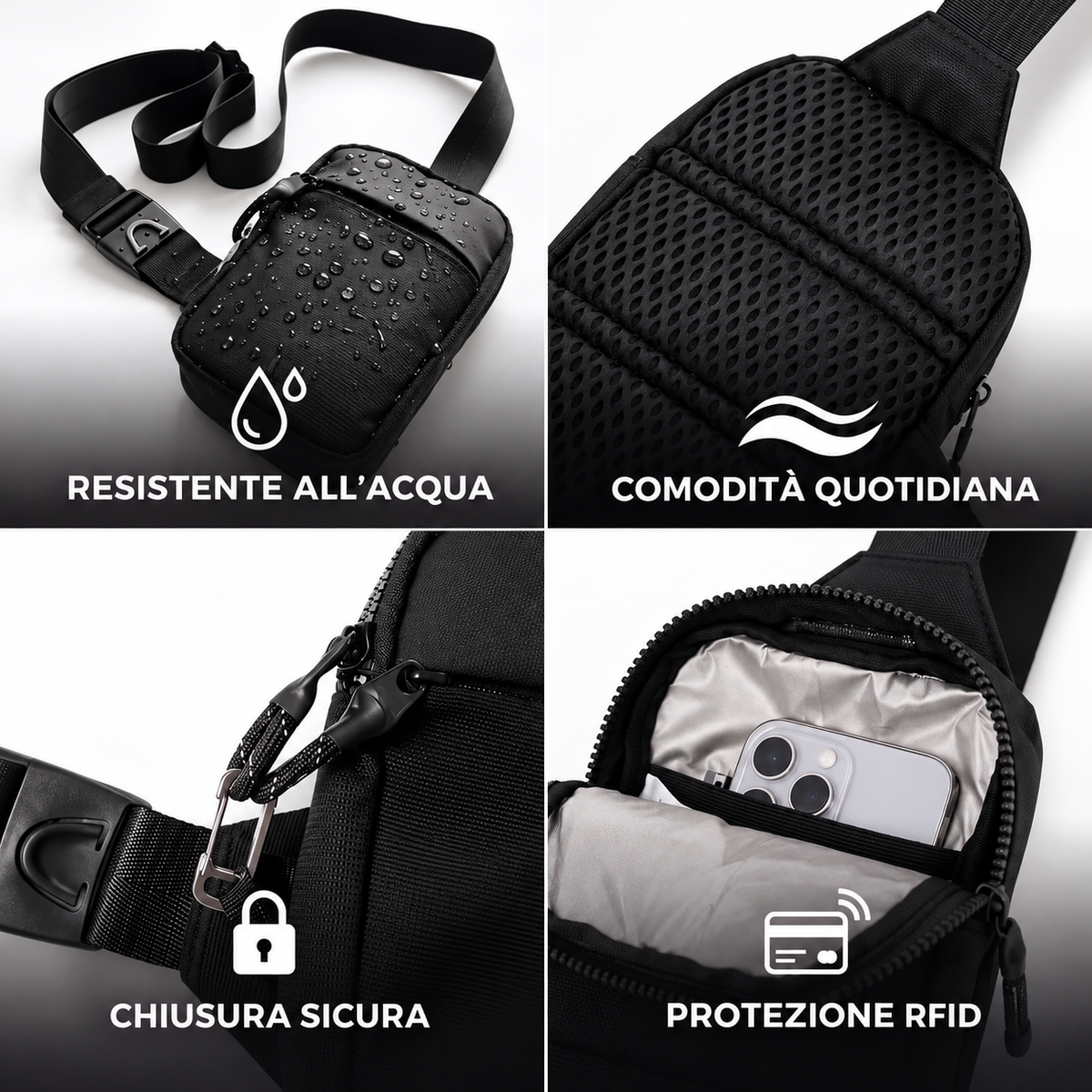 Borsa a tracolla antifurto | MACEDO®