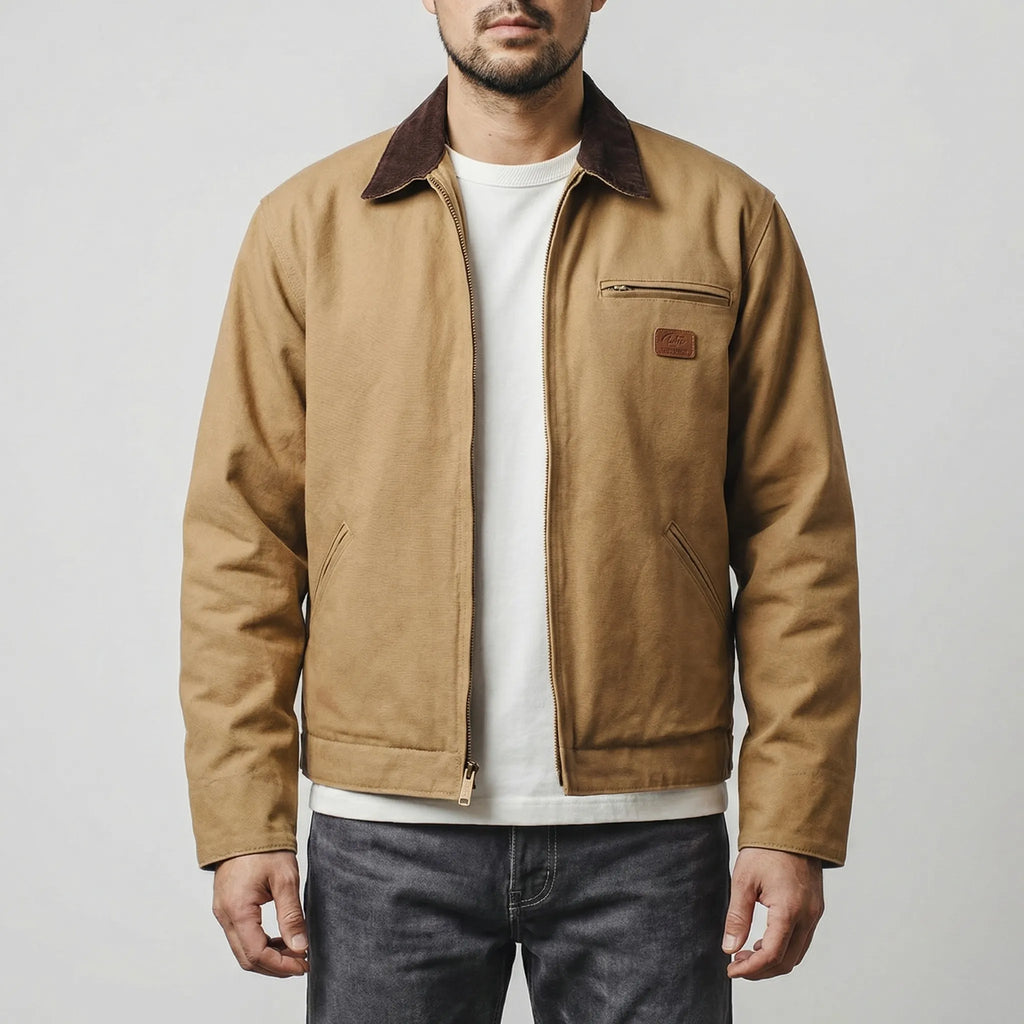 Giacca Retrò in Tessuto Resistente dallo Stile Vintage