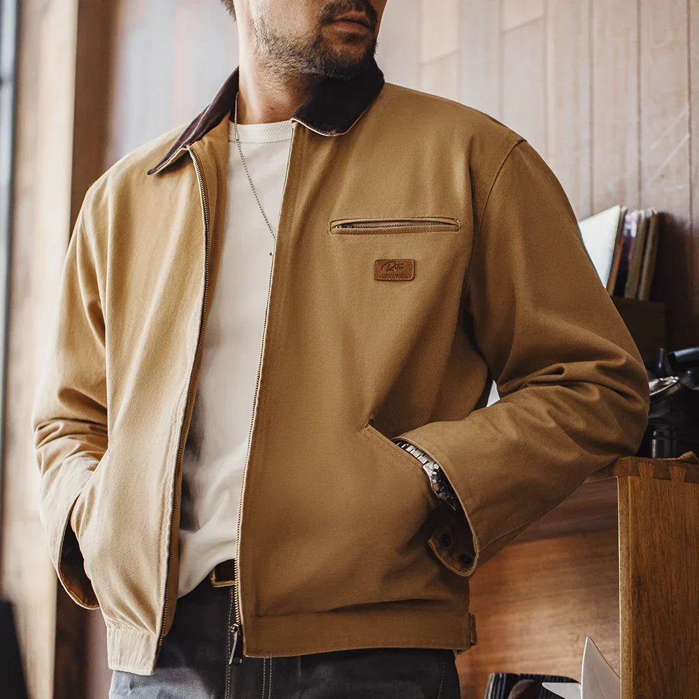 Giacca Retrò in Tessuto Resistente dallo Stile Vintage