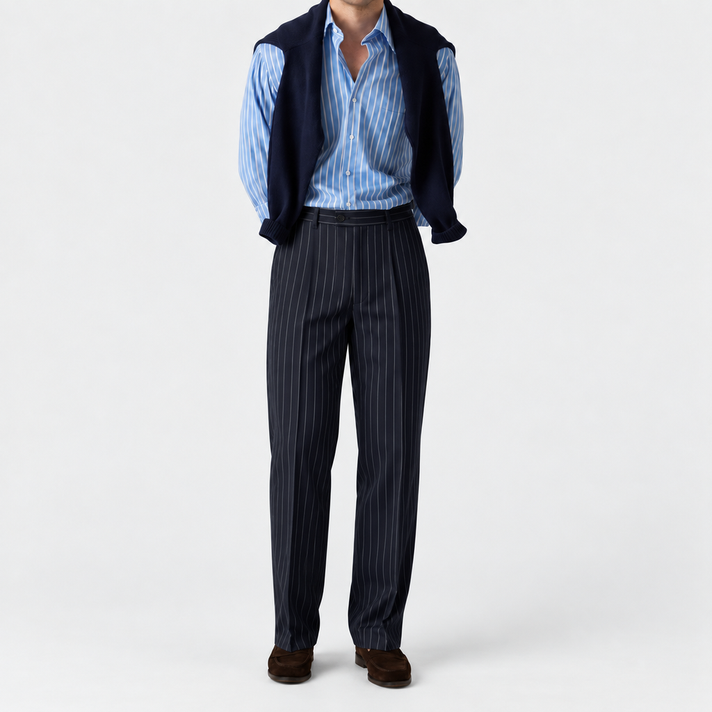 Pantaloni Eleganti Gessati
