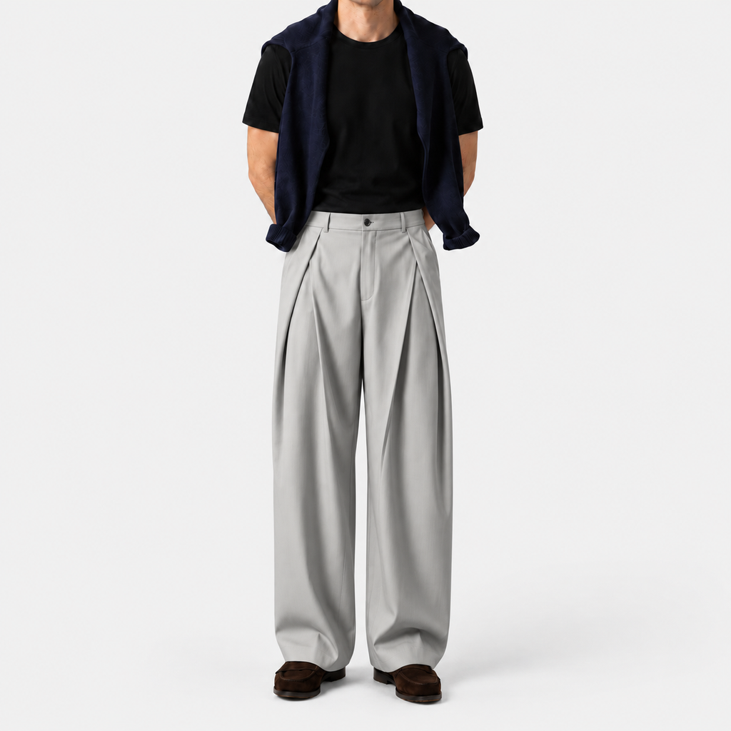 Pantaloni Eleganti a Gamba Ampia