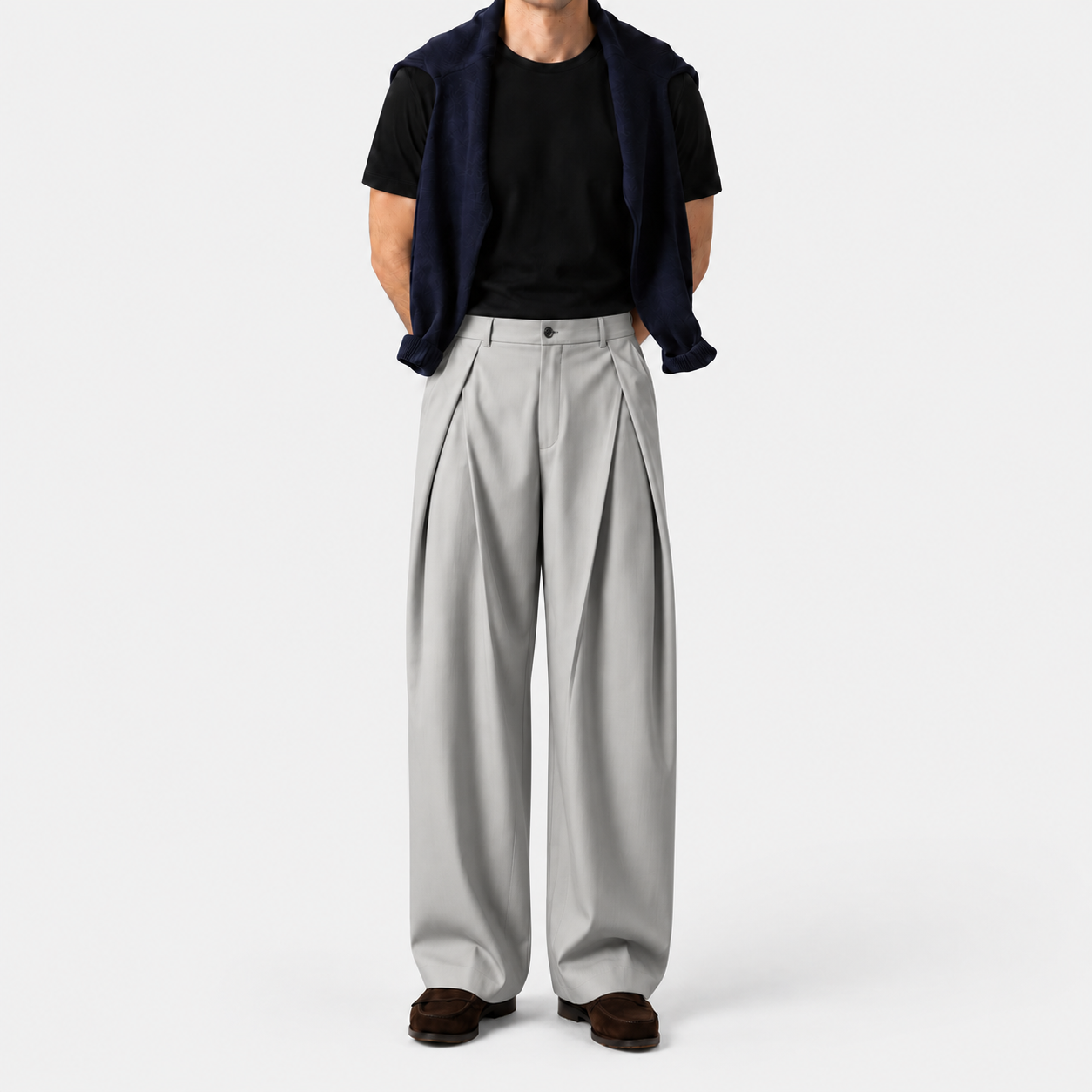 Pantaloni Eleganti a Gamba Ampia