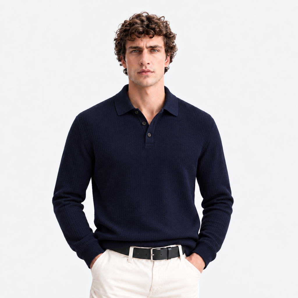 Polo Elegante a Maniche Lunghe
