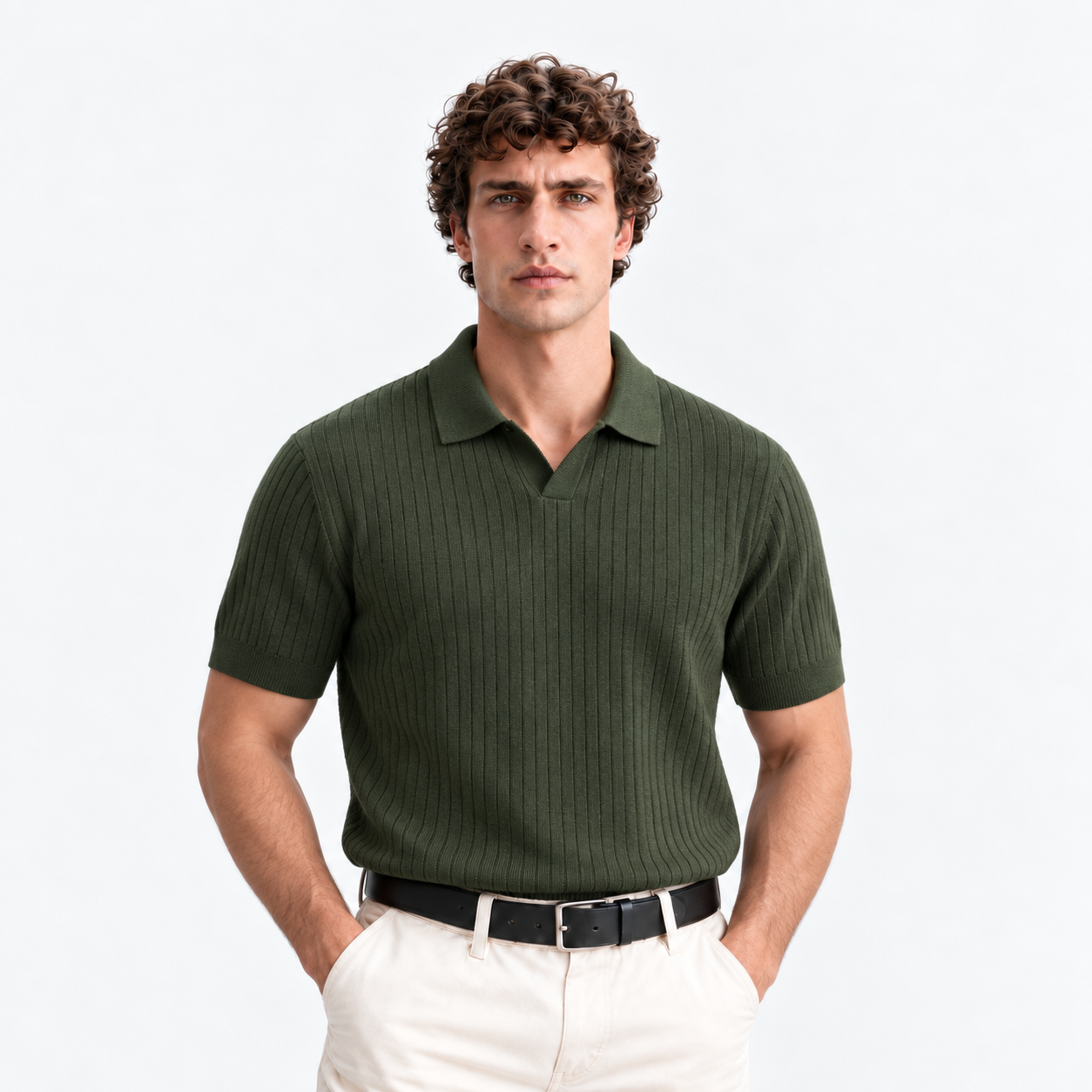 Polo in Maglia a Coste