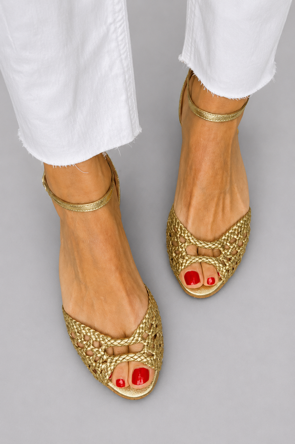 ISADORA™ | SANDALI INTRECCIATI DORATI