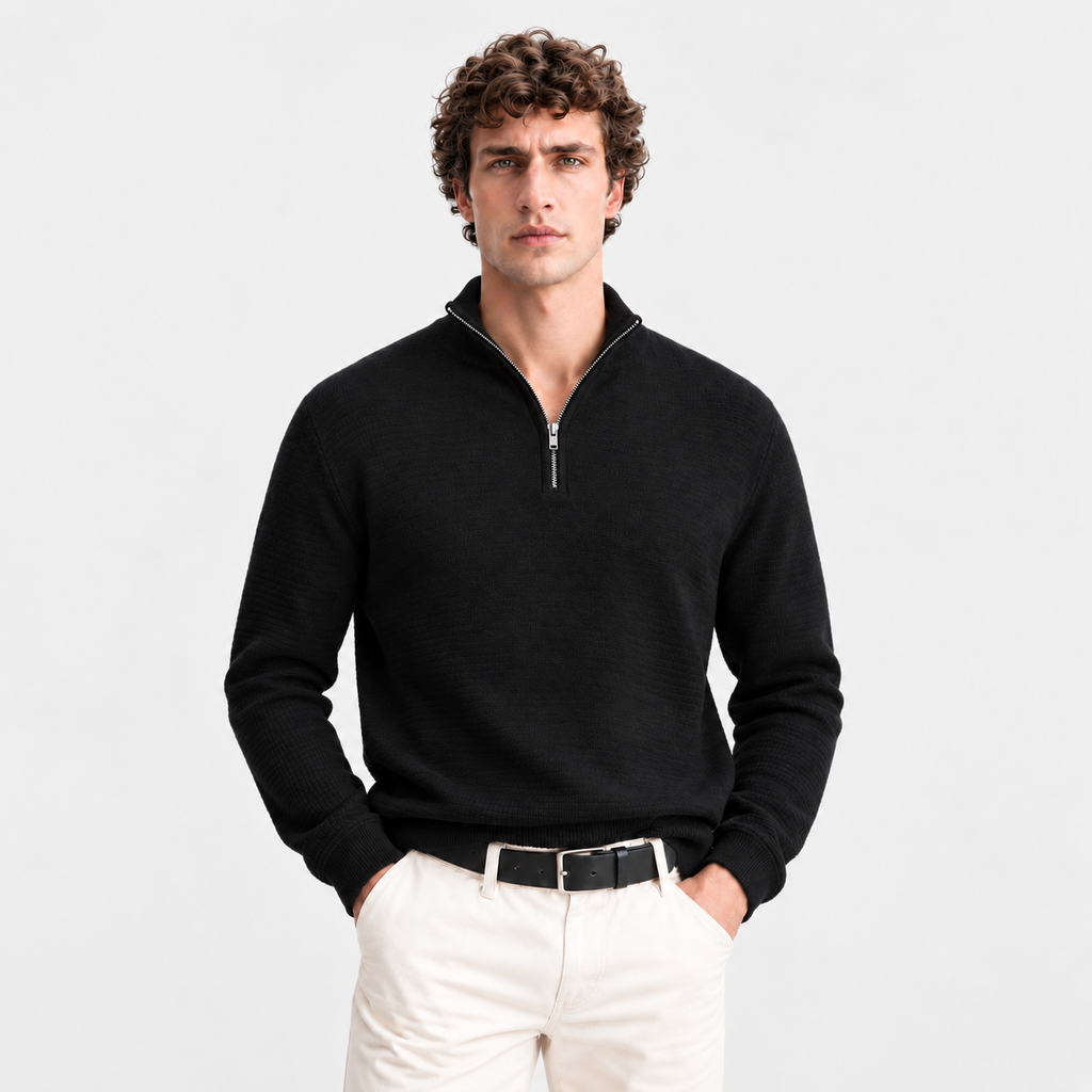 Maglione Collo Zip