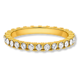 Classic Victoria Pave Ring 14K Vergoldet