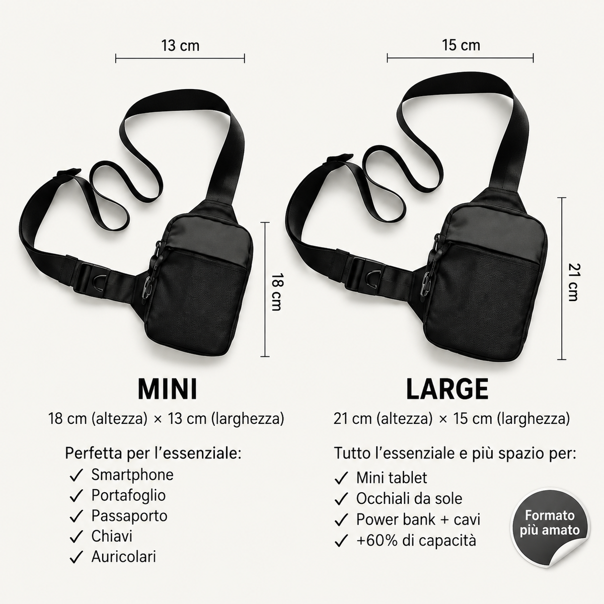 Borsa a tracolla antifurto | MACEDO®