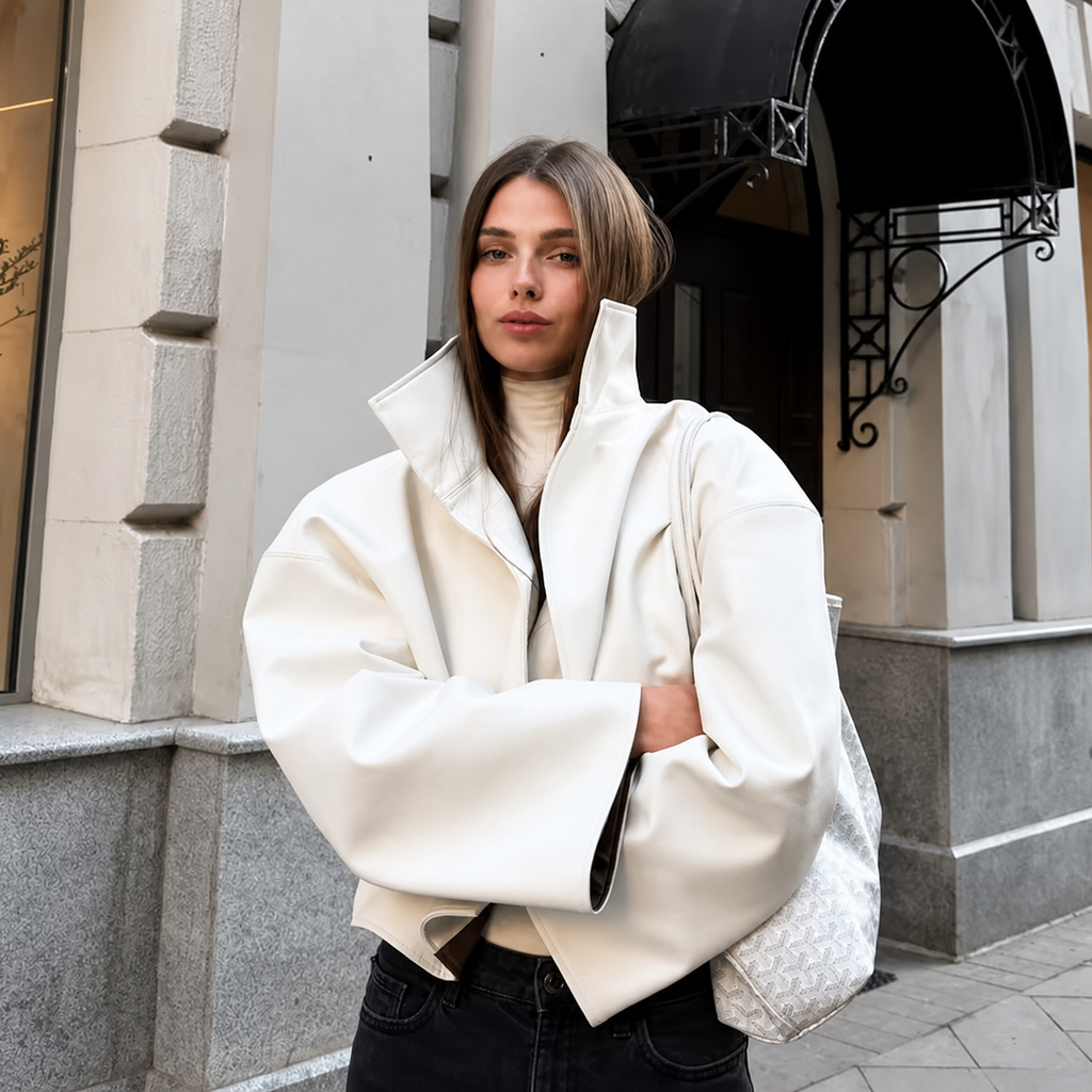 Cappotto da donna ampio a tinta unita