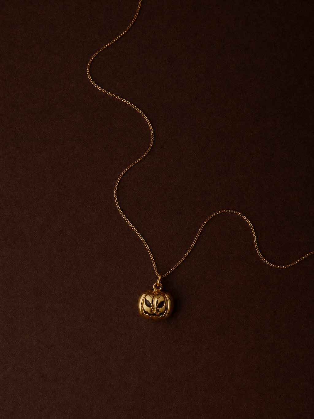 Collana Zucca Jack-O-Lantern Dorata