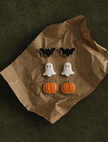 Set | Orecchini Halloween Zucca, Pipistrello e Fantasma