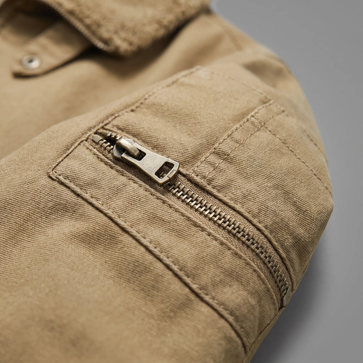 Giacca Bomber Foderato in Pile con Chiusura a Zip