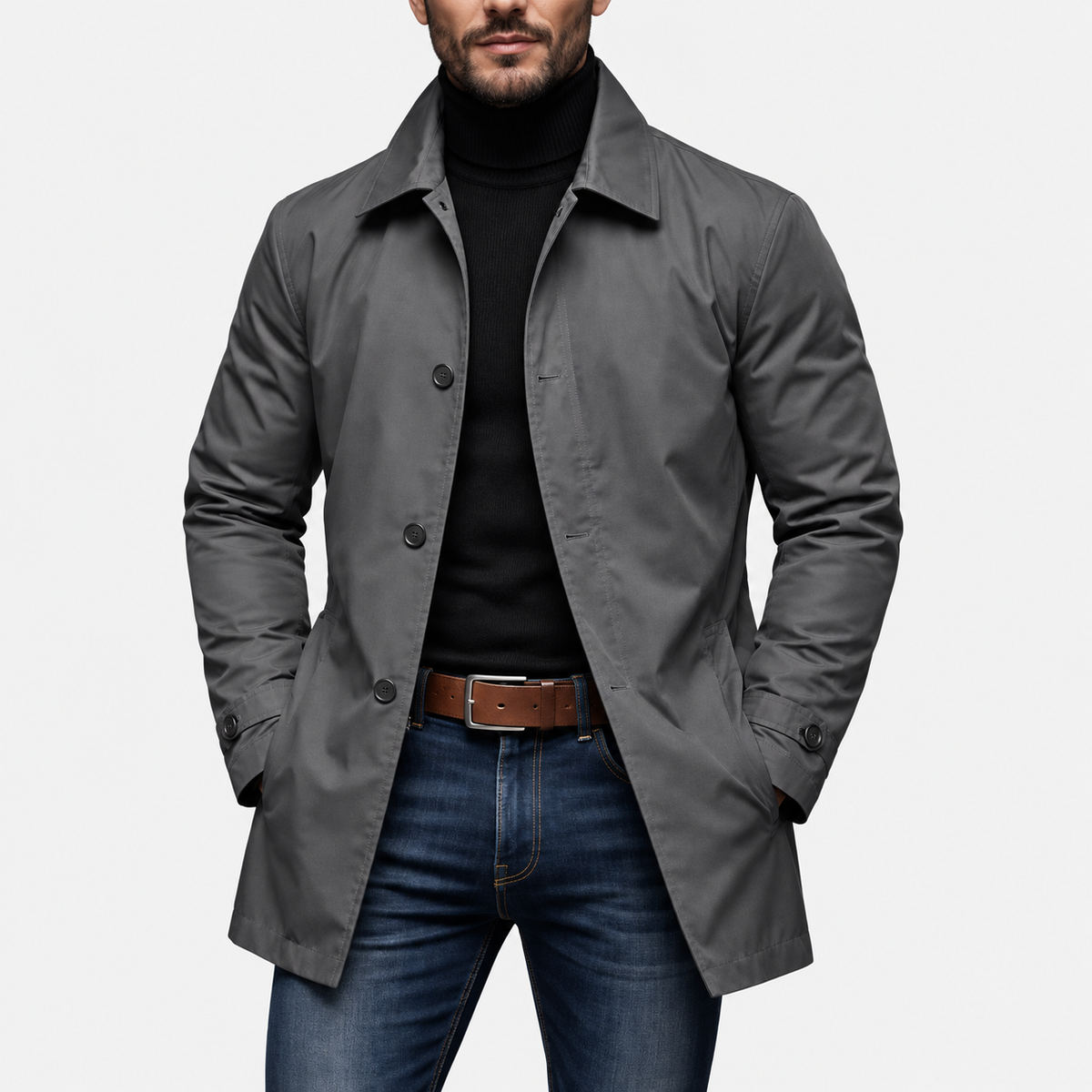 Trench Impermeabile da Uomo