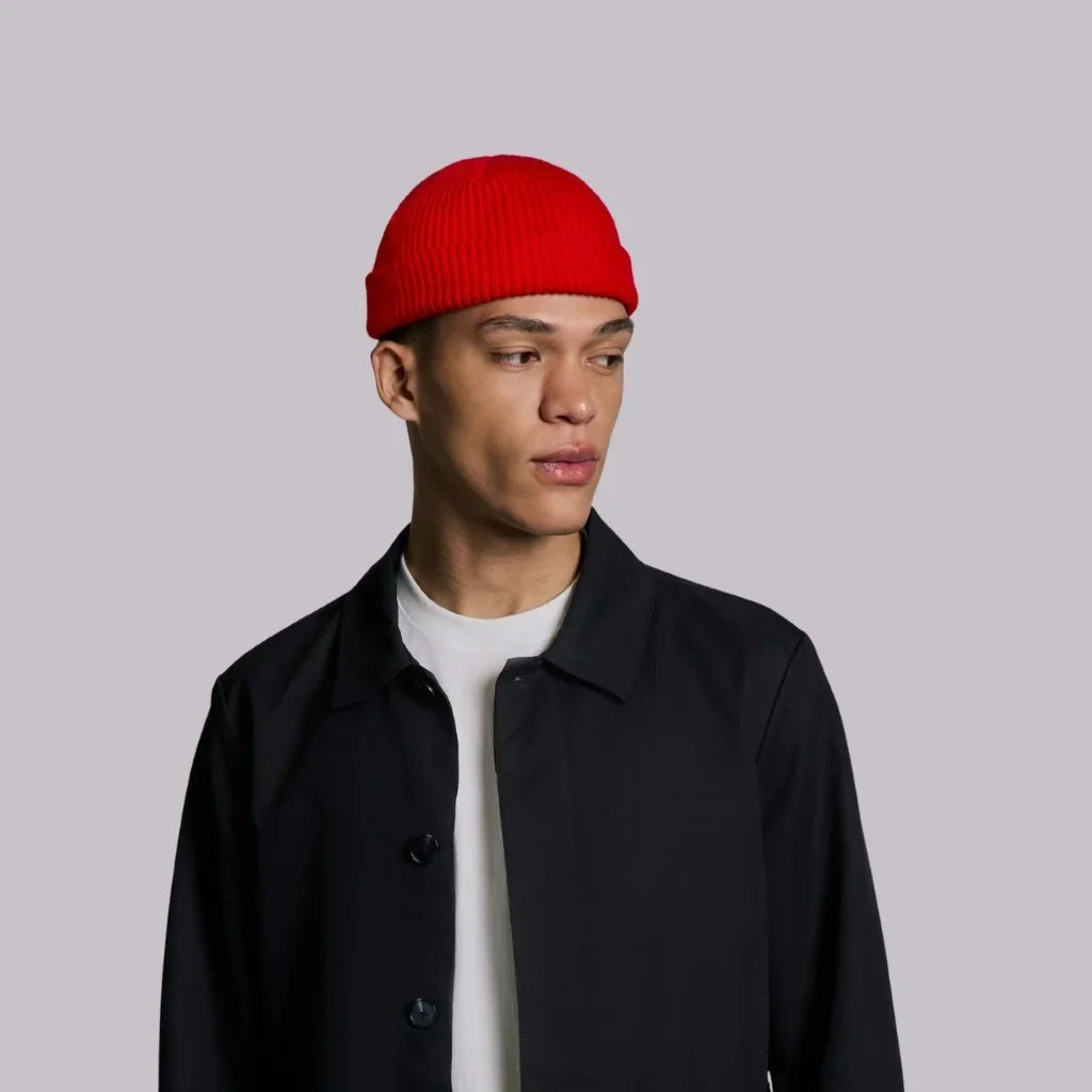 RED FISHERMAN BEANIE
