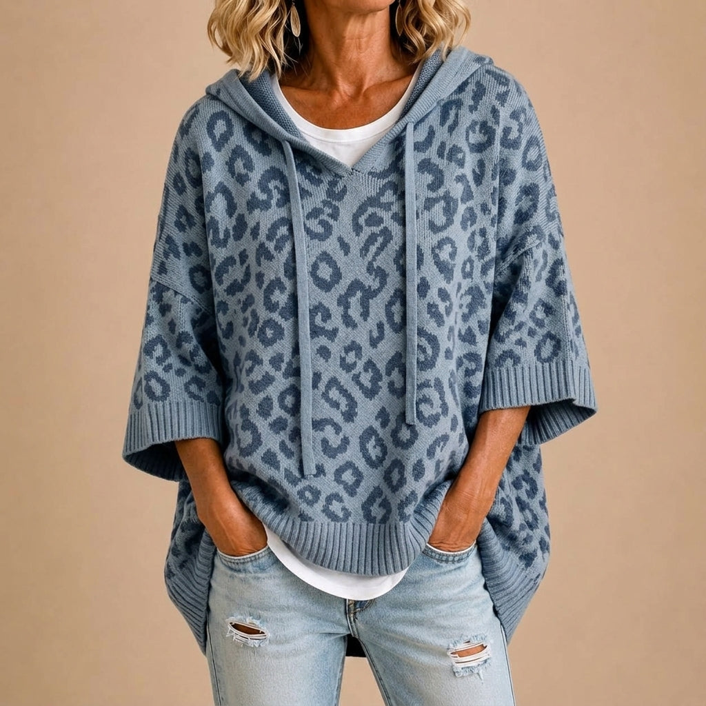 Gabriella | Poncho in Maglia Animalier