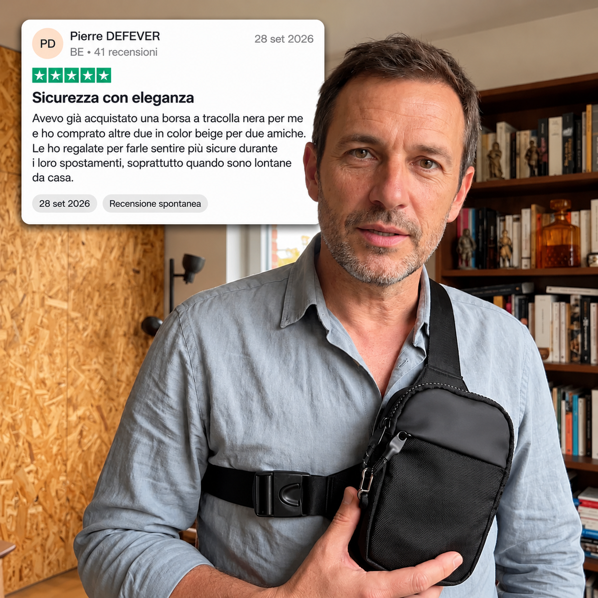 Borsa a tracolla antifurto | MACEDO®