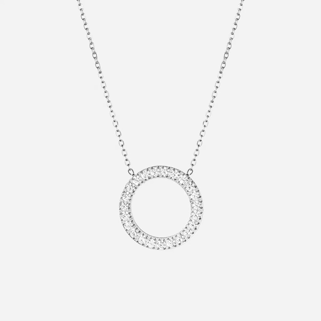 Collana a Cerchio con Zirconi 20 mm
