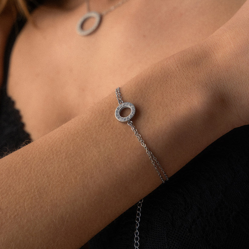 Bracciale a Cerchio con Zirconi 12 mm