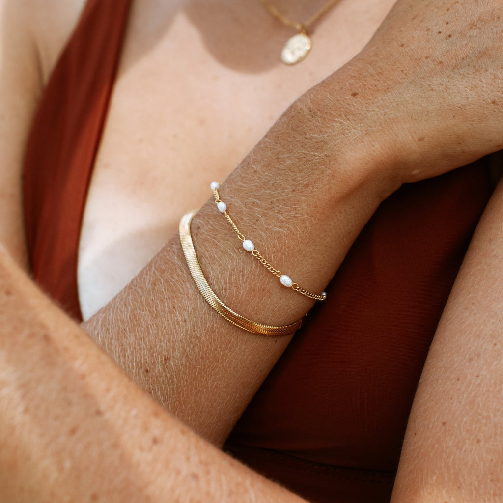 "Lovina" Braccialetto con perle