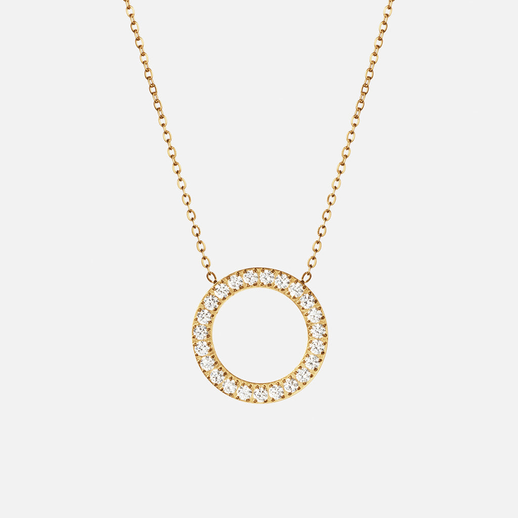 Collana a Cerchio con Zirconi 20 mm