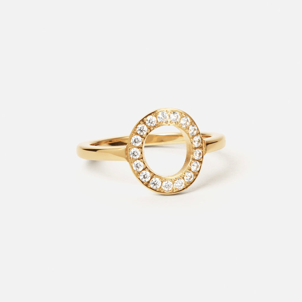 Anello a Cerchio con Zirconi 12 mm
