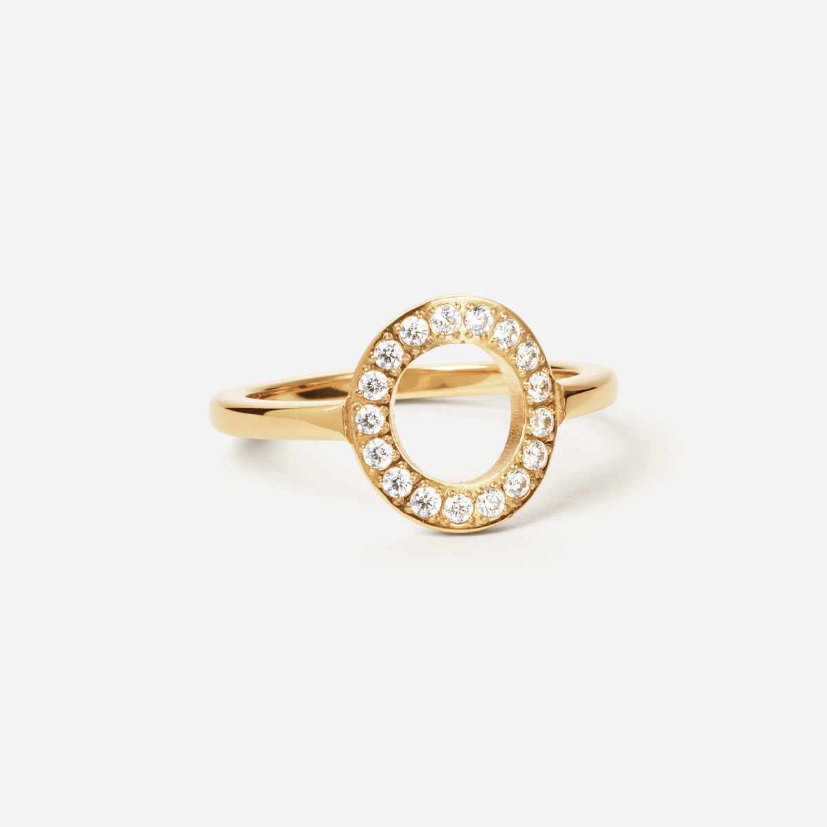 Anello a Cerchio con Zirconi 12 mm