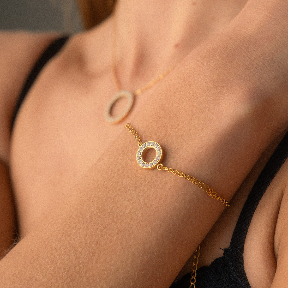 Bracciale a Cerchio con Zirconi 12 mm