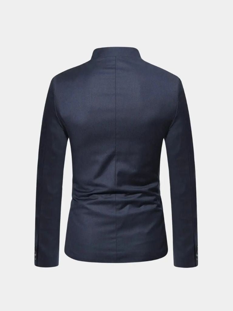 Giacca elegante da uomo con collo alla coreana