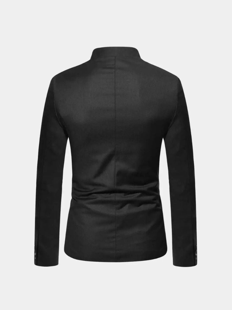 Giacca elegante da uomo con collo alla coreana