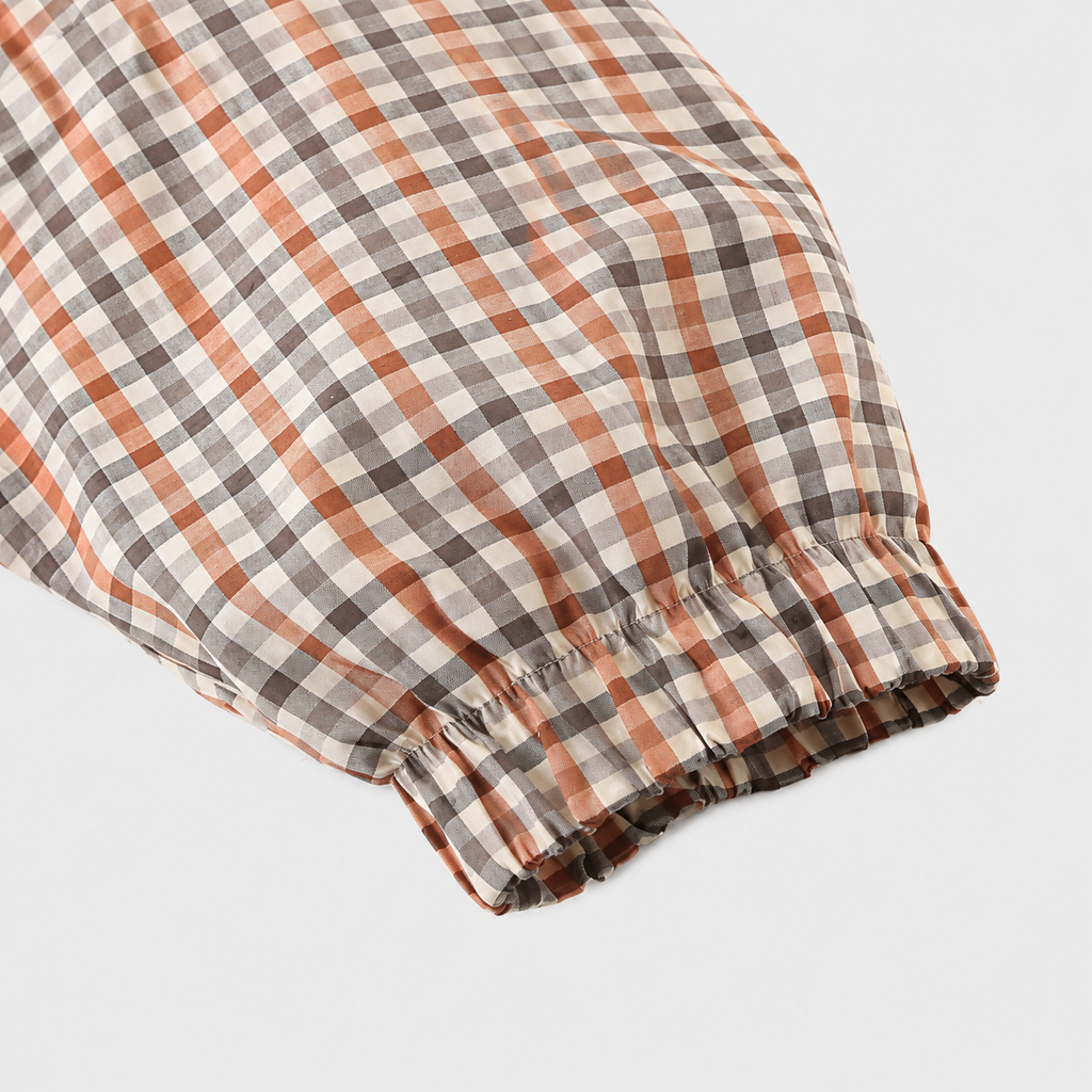 Giacca Oversize a Quadri con Colletto Ampio