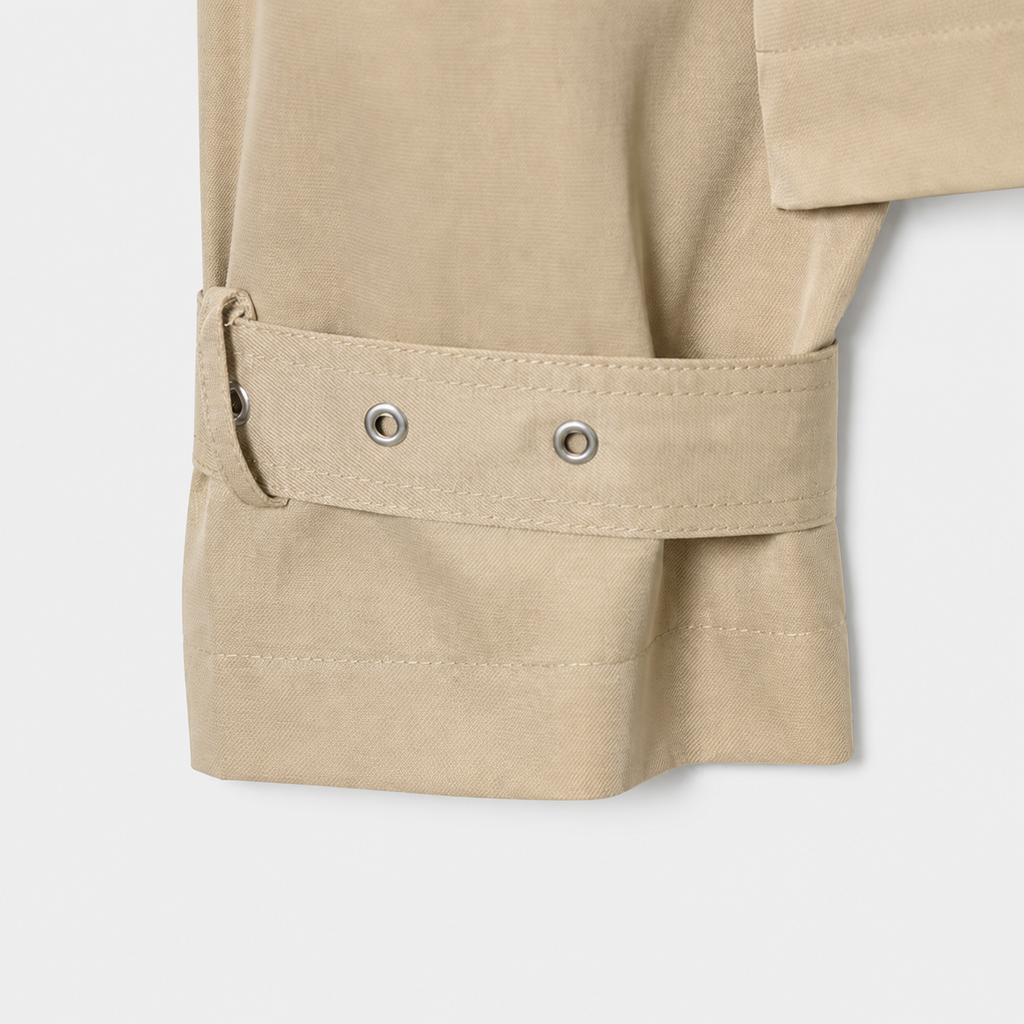 Giacca Trench Corta con Cintura