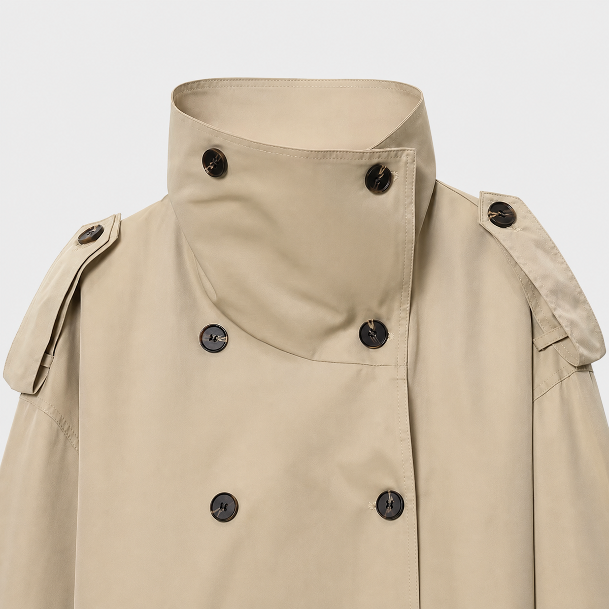 Giacca Trench Corta con Cintura