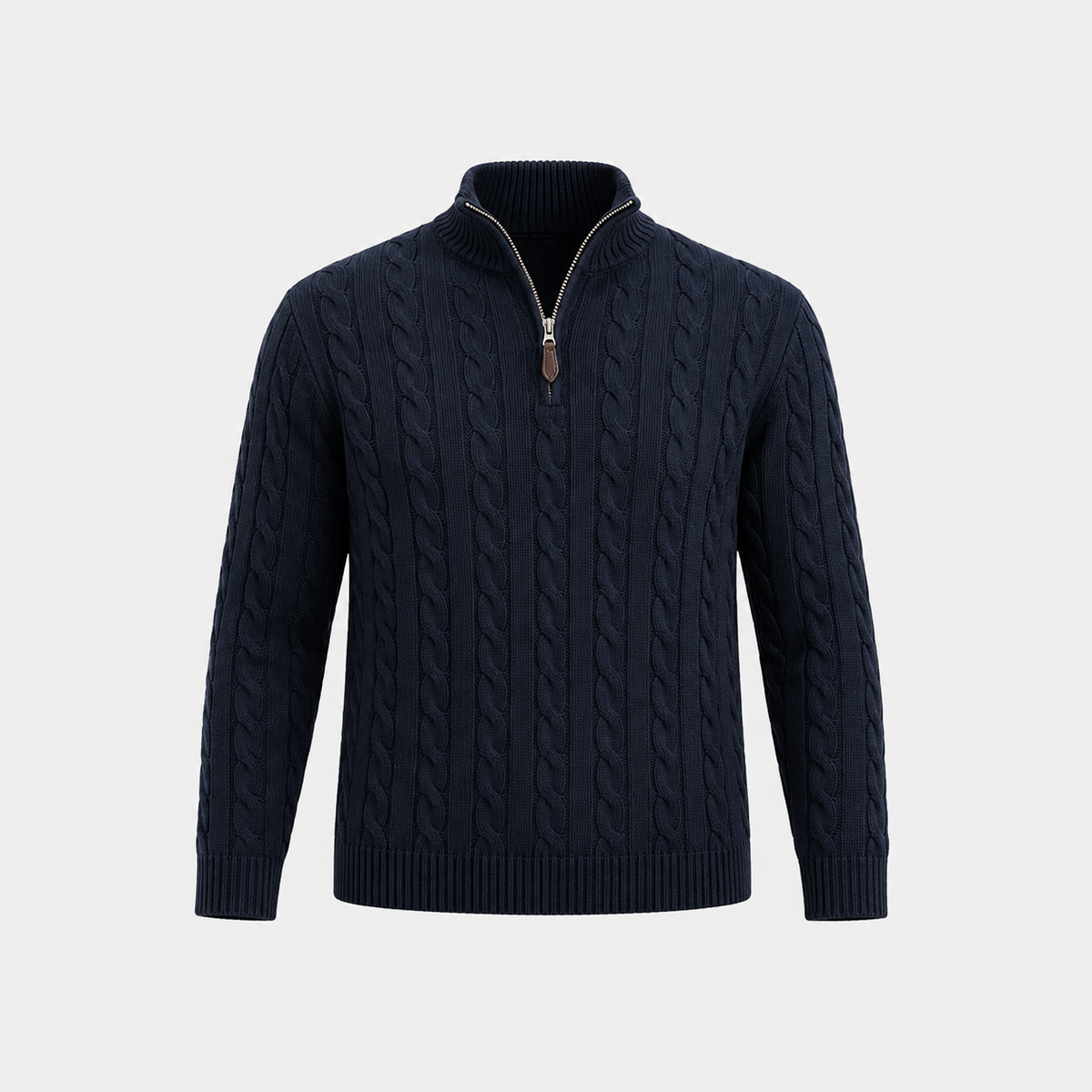 Maglione Treccia Zip