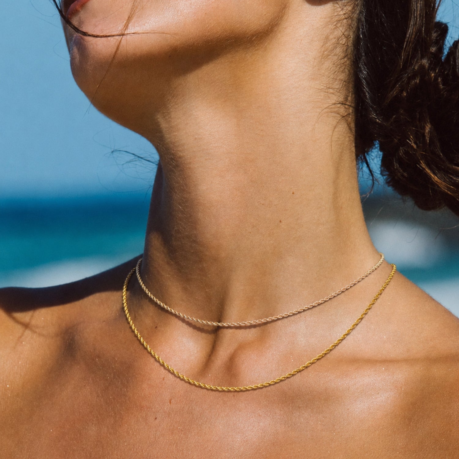 COLLANA CON CATENA A CORDA CALVI